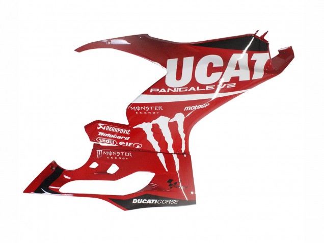 Mejores Carenados Moto Ducati Panigale V2 2020-2024 - Rojo Negro Brillante Monstruo Corse