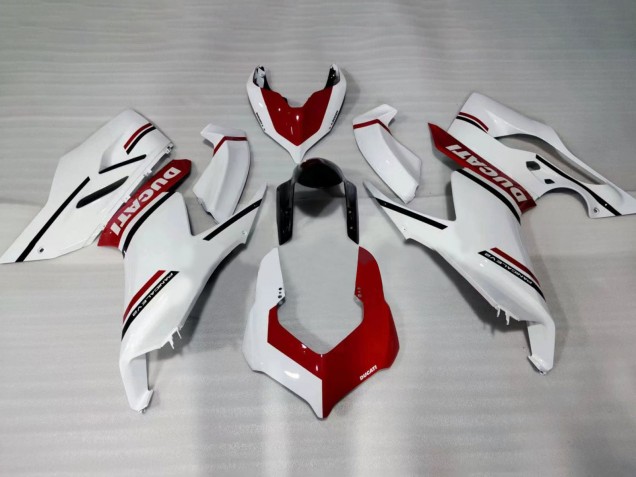 Mejores Carenados Moto Ducati Panigale V2 2020-2024 - Blanco Rojo Negro Brillante