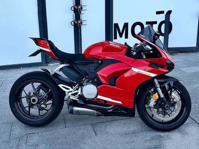 Mejores Carenados Moto Ducati Panigale V2 2020-2024 - Rojo Blanco