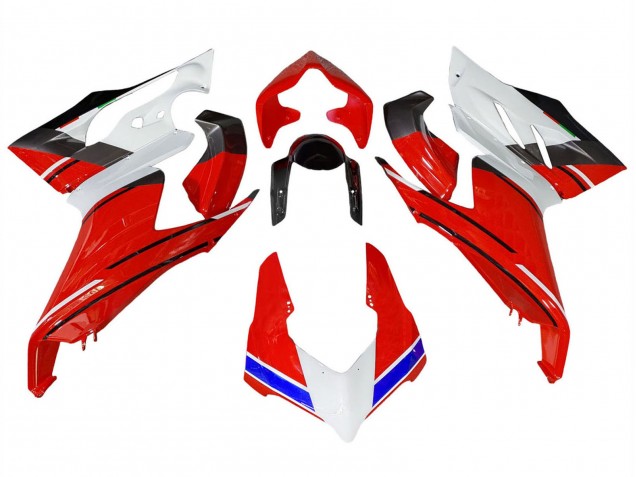 Mejores Carenados Moto Ducati Panigale V2 2020-2024 - Blanco Rojo Azul Negro Brillante