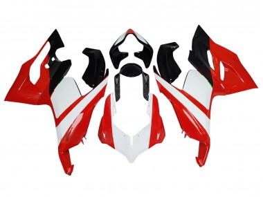 Mejores Carenado Moto Ducati Panigale V2 2020-2024 - Blanco Rojo Negro Brillante