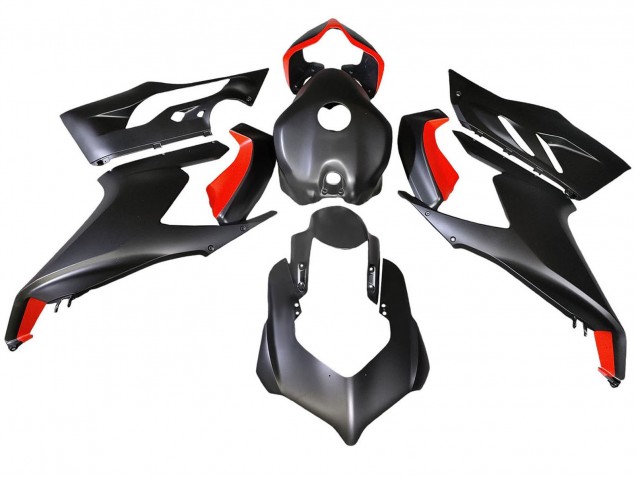 Mejores Kits Carenado Moto Ducati Panigale V2 2020-2024 - Rojo Negro Mate