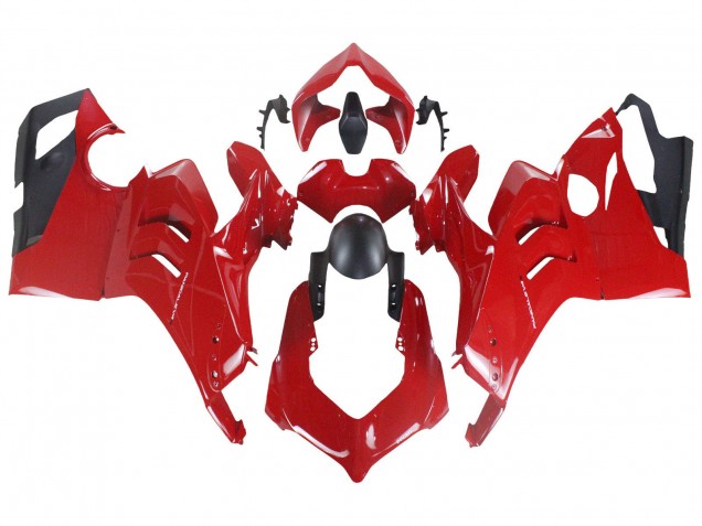 Mejores Carenado Moto Ducati Panigale V4 V4S 2020-2021 - Rojo Negro Mate