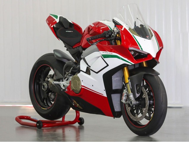 Mejores Carenados Moto Ducati Panigale V4 V4S 2018-2019 - Blanco Rojo Verde Negro Brillante