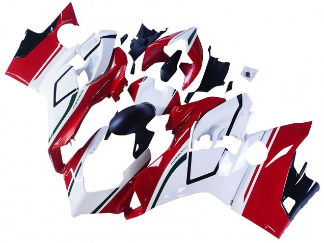 Mejores Carenados Moto Ducati Panigale V4 V4S 2018-2019 - Blanco Rojo Verde Negro Brillante