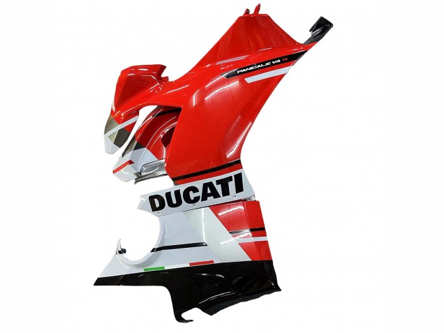 Mejores Carenados Moto Ducati Panigale V4 V4S 2018-2019 - Blanco Plata Rojo Negro Brillante