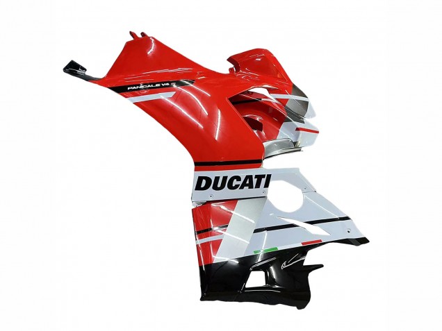 Mejores Carenados Moto Ducati Panigale V4 V4S 2018-2019 - Blanco Plata Rojo Negro Brillante