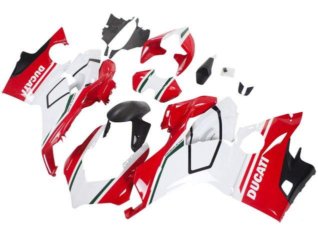 Mejores Carenados Moto Ducati Panigale V4 V4S 2018-2019 - Blanco Rojo Negro Mate
