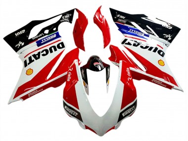 Mejores Carenados Moto Ducati Panigale V4 V4S 2018-2019 - Blanco Rojo Negro Brillante Lenovo
