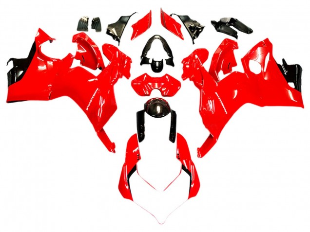 Mejores Carenados Moto Ducati Panigale V4 V4S 2018-2019 - Blanco Rojo Negro Brillante