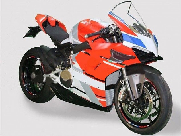 Mejores Carenados Moto Ducati Panigale V4 V4S 2020-2021 - Blanco Azul Rojo Negro Brillante