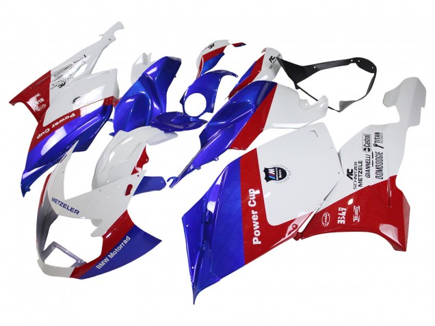 Mejores Carenados ABS BMW K1200S 2005-2010 - Blanco Rojo Azul