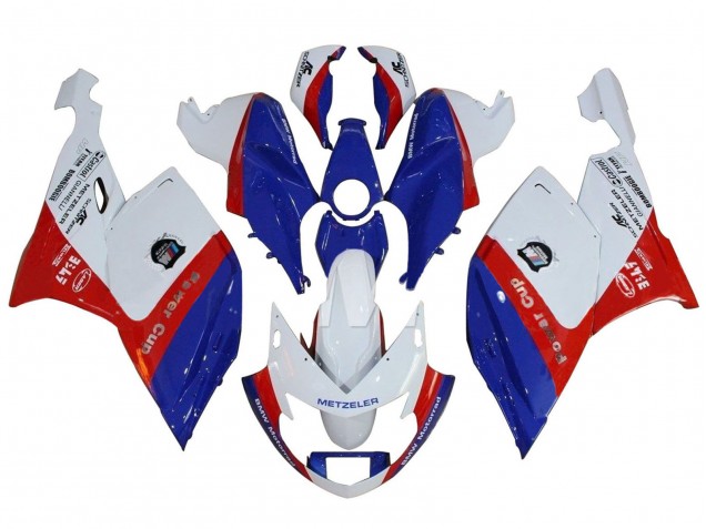 Mejores Carenados ABS BMW K1200S 2005-2010 - Blanco Rojo Azul