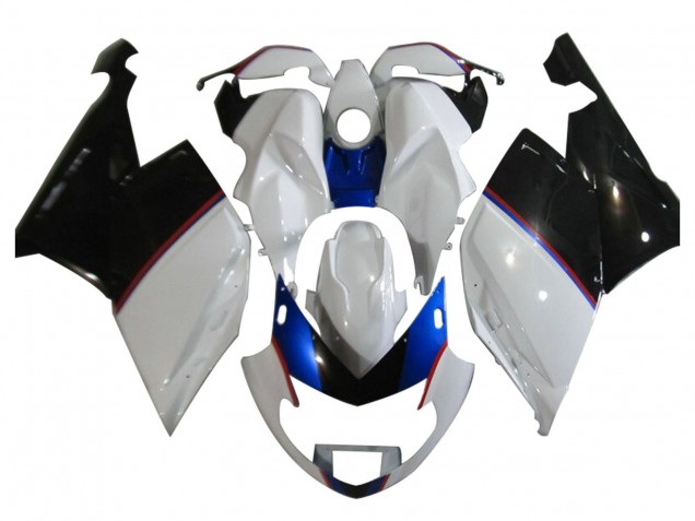 Mejores Carenados Moto BMW K1200S 2005-2010 - Blanco Azul Negro Brillante