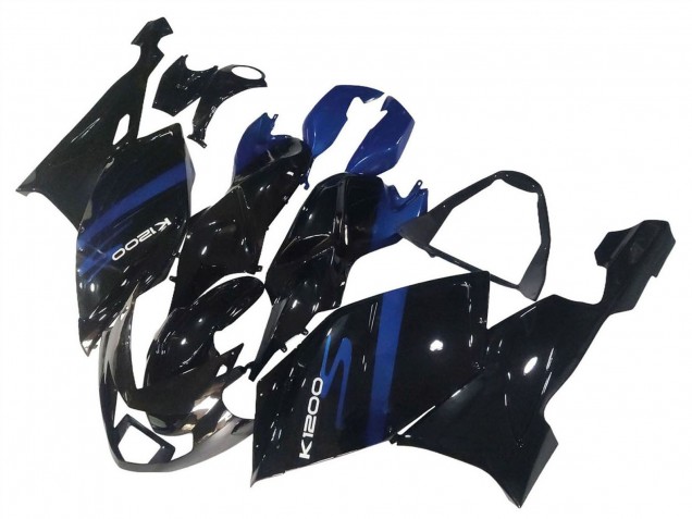 Mejores Carenados Moto BMW K1200S 2005-2010 - Azul Negro Brillante