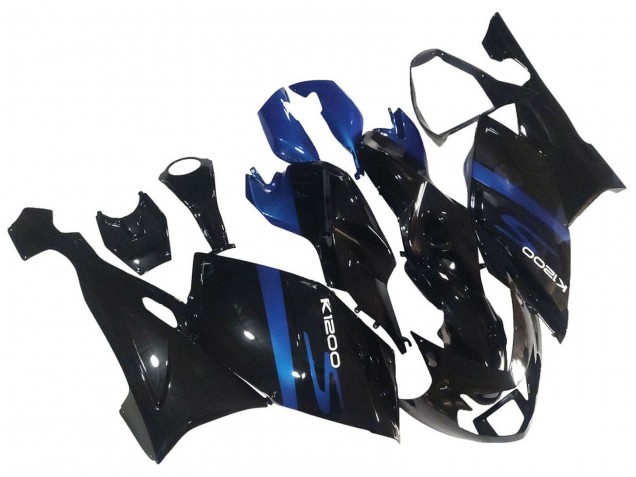 Mejores Carenados Moto BMW K1200S 2005-2010 - Azul Negro Brillante