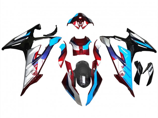 Mejores Carenados Moto BMW S1000RR 2023-2024 - Plata Rojo Azul Negro