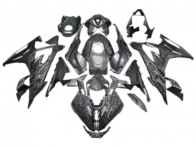 Mejores Carenados Moto BMW S1000RR 2023-2024 - Negro Falsificado FibraCarbono