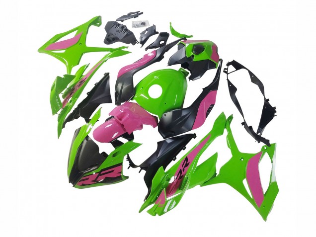 Mejores Carenados Moto BMW S1000RR 2023-2024 - Rosa Verde Negro