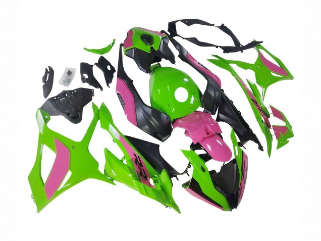 Mejores Carenados Moto BMW S1000RR 2023-2024 - Rosa Verde Negro