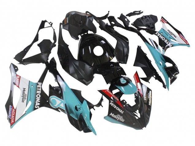 Mejores Carenados Moto BMW S1000RR 2023-2024 - Azul Claro Negro Mate Petronas