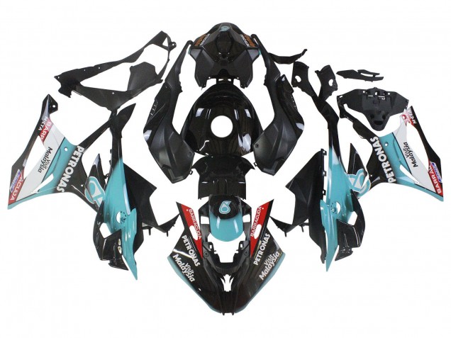 Mejores Carenados Moto BMW S1000RR 2023-2024 - Azul Claro Negro Mate Petronas