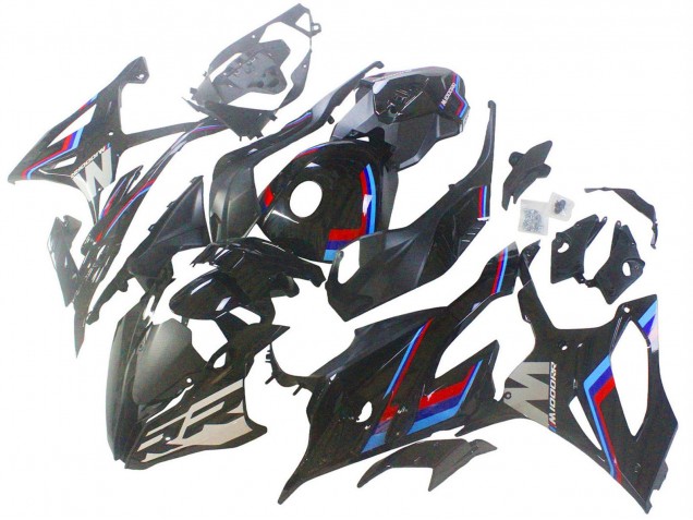 Mejores Carenados Moto BMW S1000RR 2023-2024 - Negro Azul Rojo