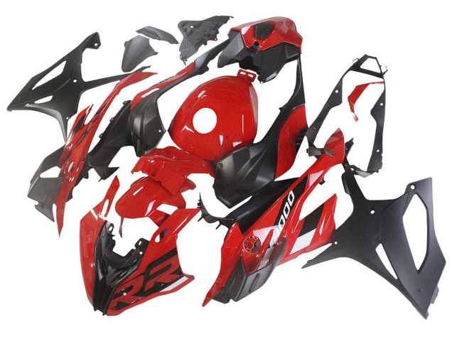 Mejores Carenados Moto BMW S1000RR 2023-2024 - Rojo Negro Mate