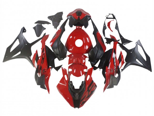 Mejores Carenados Moto BMW S1000RR 2023-2024 - Rojo Negro Mate