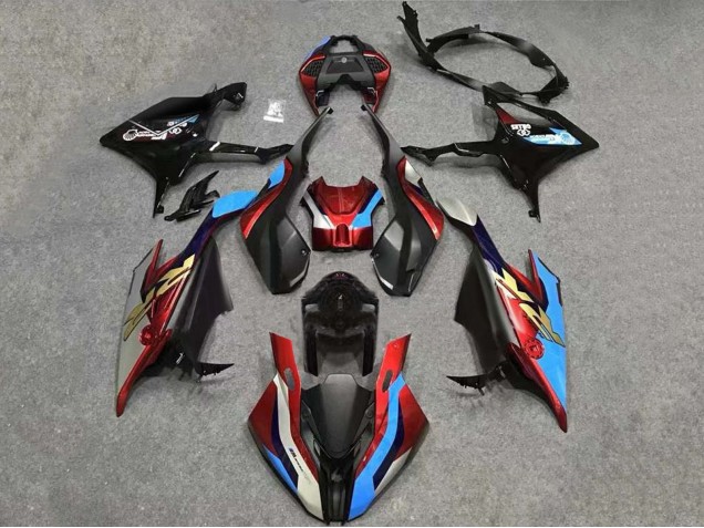 Mejores Carenados Moto BMW S1000RR 2023-2024 - Negro Rojo Azul Oro