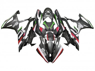 Mejores Carenados Moto BMW S1000RR 2019-2022 - Negro Rojo Verde FibraCarbono