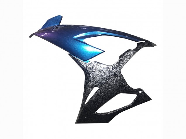 Mejores Carenados Moto BMW S1000RR 2019-2022 - Gradiente Azul Púrpura Falsificado FibraCarbono