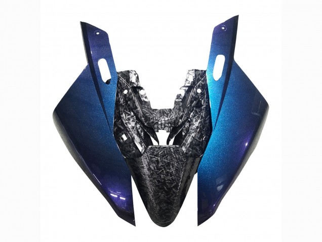 Mejores Carenados Moto BMW S1000RR 2019-2022 - Gradiente Azul Púrpura Falsificado FibraCarbono