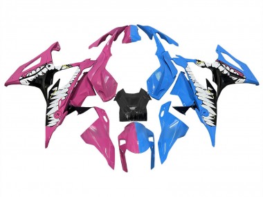 Mejores Carenados Moto BMW S1000RR 2019-2022 - Rosa Profundo Azul Tiburón
