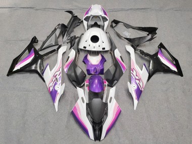 Mejores Carenados Moto BMW S1000RR 2019-2022 - Rosa Púrpura Blanco