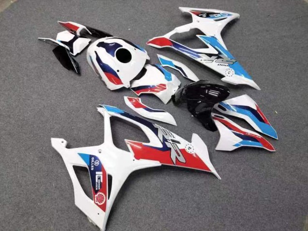 Mejores Carenados Moto BMW S1000RR 2019-2022 - Blanco Rojo Azul
