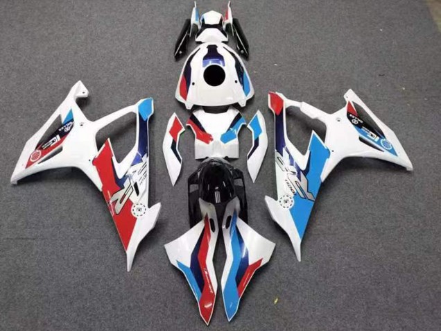 Mejores Carenados Moto BMW S1000RR 2019-2022 - Blanco Rojo Azul
