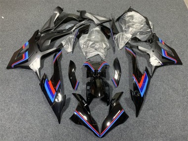 Mejores Carenado Moto BMW S1000RR 2019-2022 - Negro Azul Rojo