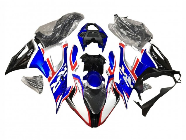 Mejores Carenados Moto BMW S1000RR 2019-2022 - Azul Rojo Blanco Negro