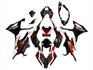 Mejores Carenados Moto BMW S1000RR 2019-2022 - Rojo Blanco Negro