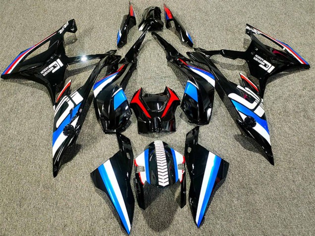 Mejores Carenados Moto BMW S1000RR 2019-2022 - Negro Azul Blanco