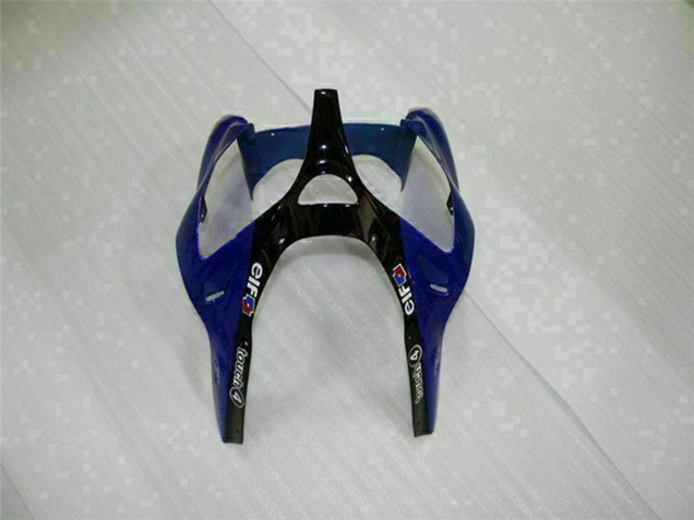 Mejores Carenados Moto Kawasaki ZX6R 2000-2002 - Azul Negro Brillante Elf Bridgestone