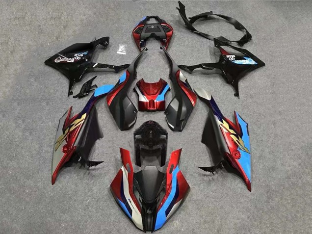 Mejores Kits Carenado Moto BMW S1000RR 2019-2022 - Blanco Azul Rojo Negro