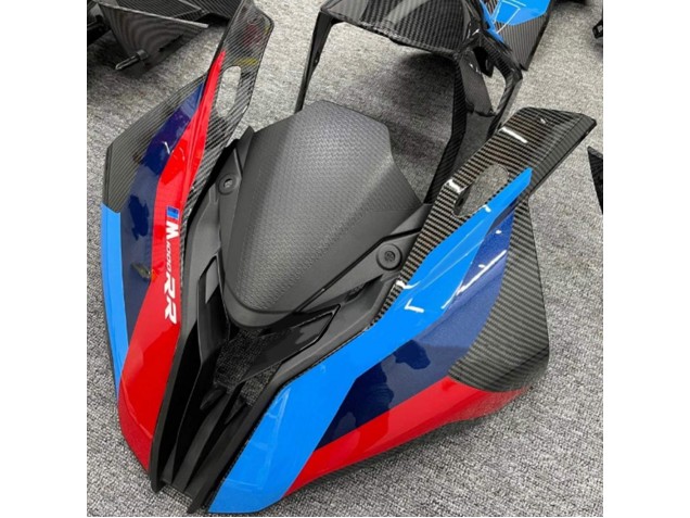 Mejores Carenados Moto BMW S1000RR 2019-2022 - Negro Azul Rojo FibraCarbono