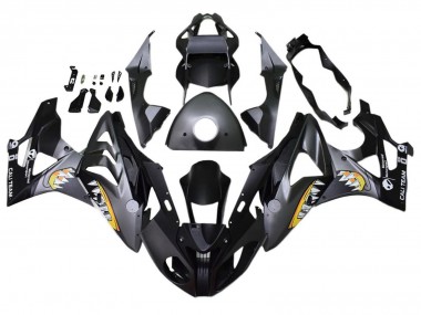 Mejores Carenados Moto BMW S1000RR 2017-2018 - Gris Negro Amarillo Tiburón