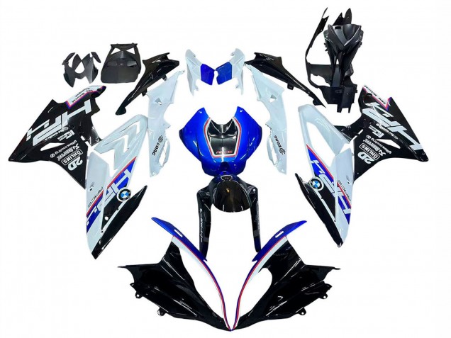 Mejores Carenado Moto BMW S1000RR 2017-2018 - Blanco Azul Negro Brillante