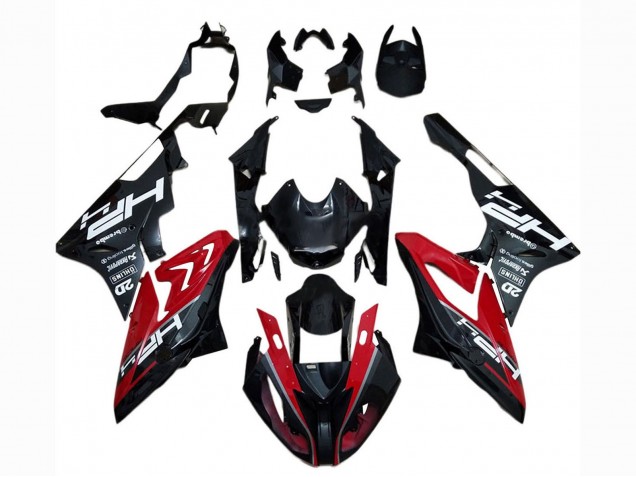 Mejores Carenado Moto BMW S1000RR 2017-2018 - Rojo Negro Brillante