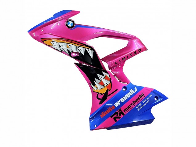Mejores Carenados Moto BMW S1000RR 2017-2018 - Rosa Azul Amarillo Tiburón