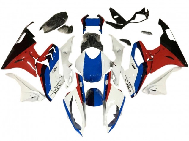 Mejores Carenados Moto BMW S1000RR 2017-2018 - Blanco Azul Rojo Negro