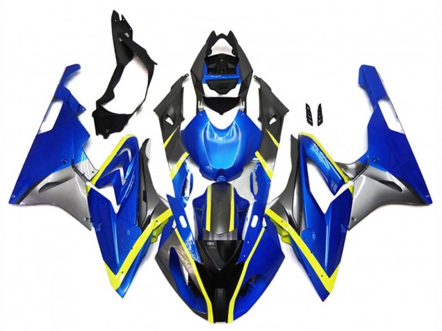 Mejores Carenados Moto BMW S1000RR 2017-2018 - Plata Azul Amarillo